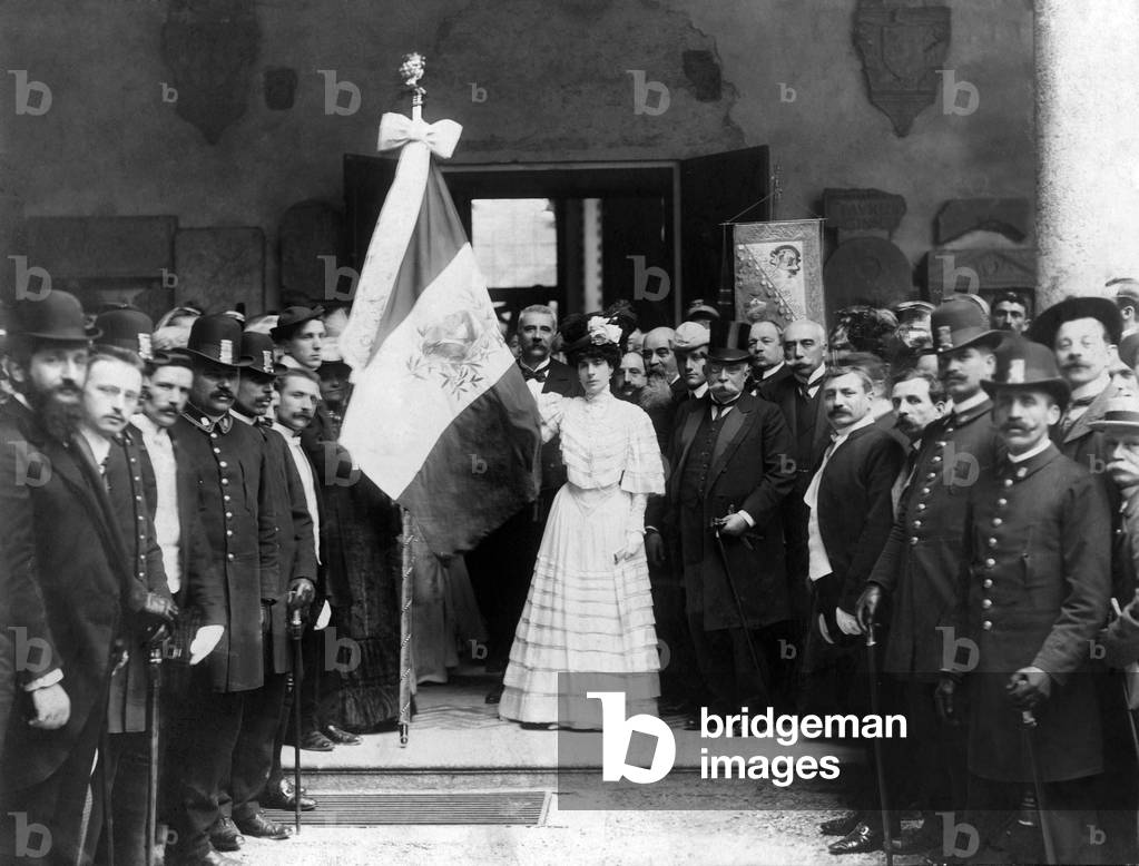 Inauguration of Dante Alighieri Society, Rome 1905 (b/w photo)