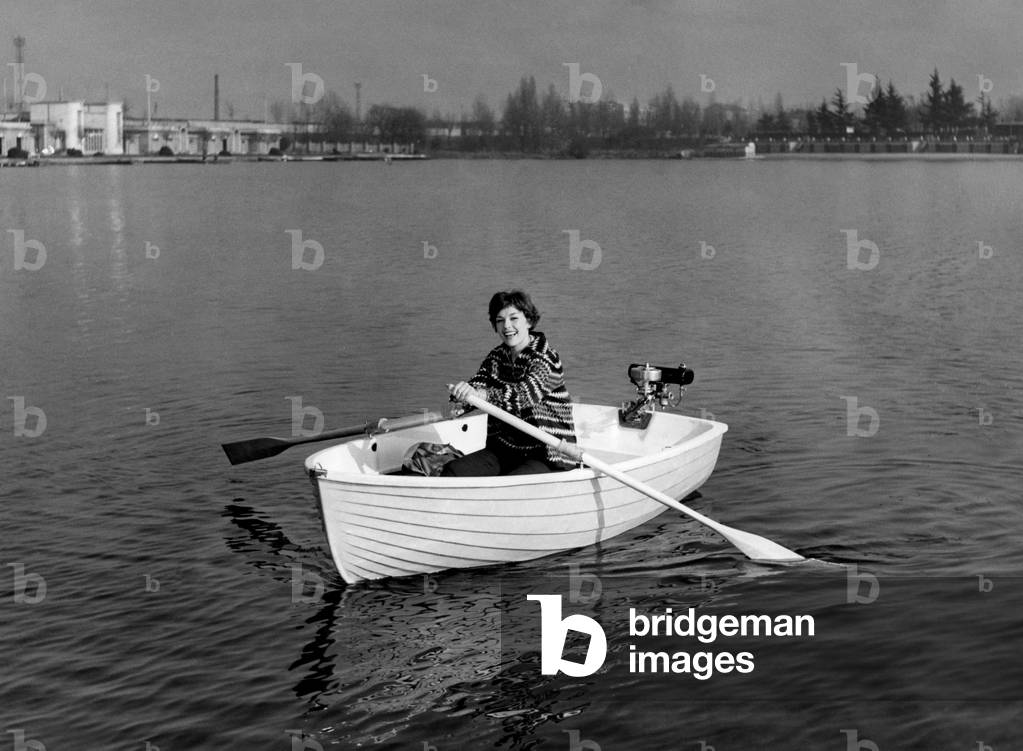 Itaca, Pirelli'S Boat, 1959 (b/w photo)
