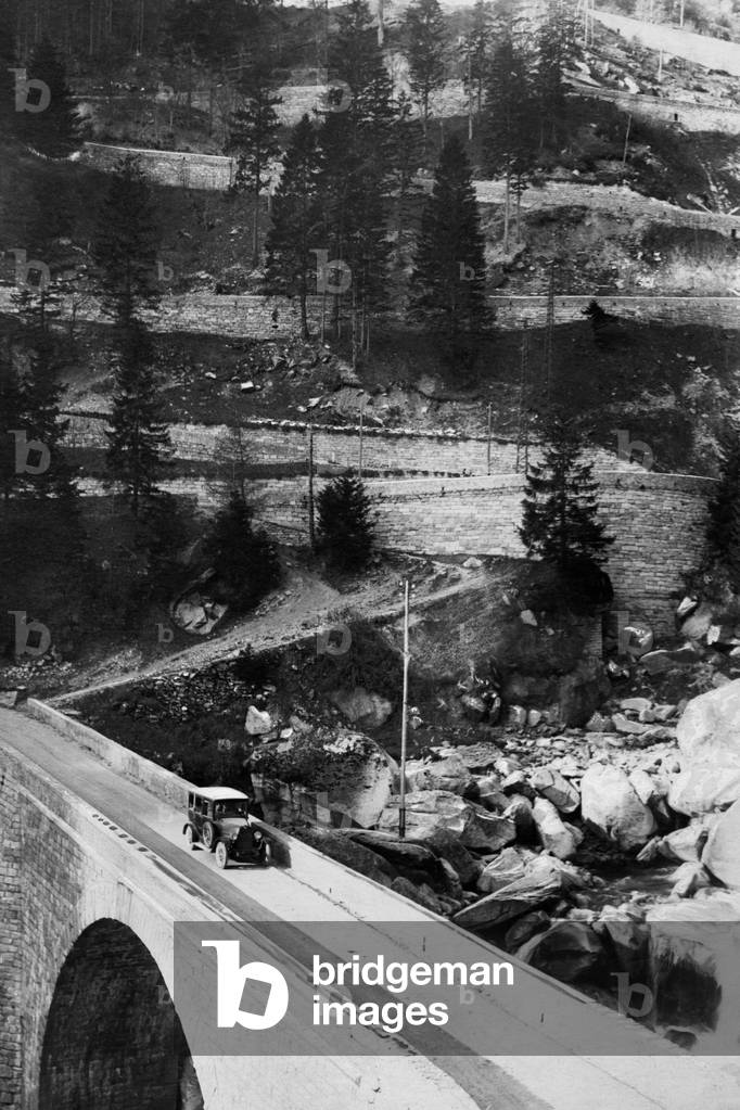 Ponte Delle Casse, Val Formazza, Piedmont, Italy, 1910-20 (b/w photo)