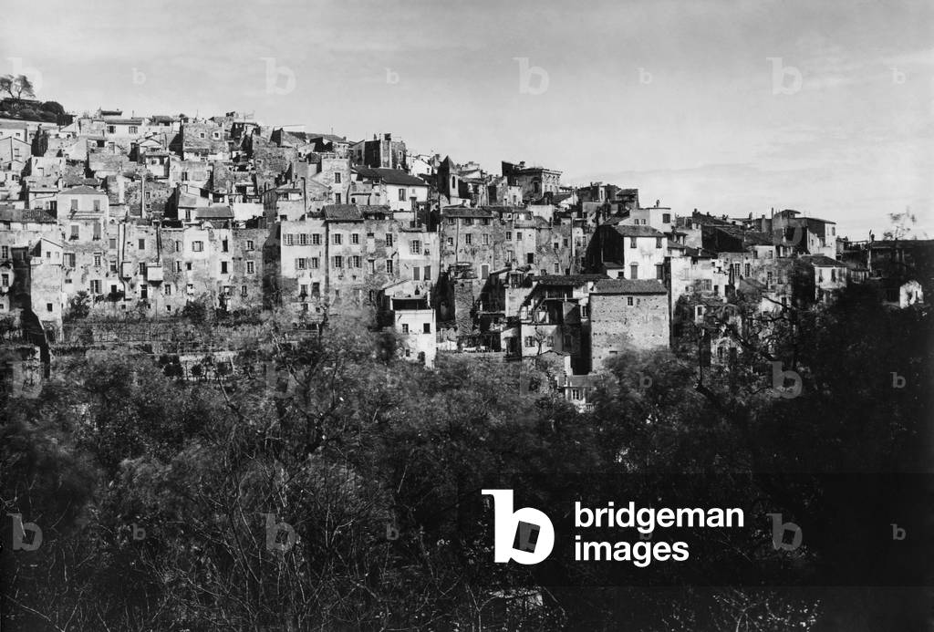 Old Sanremo, Liguria, Italy, 1920 (b/w photo)