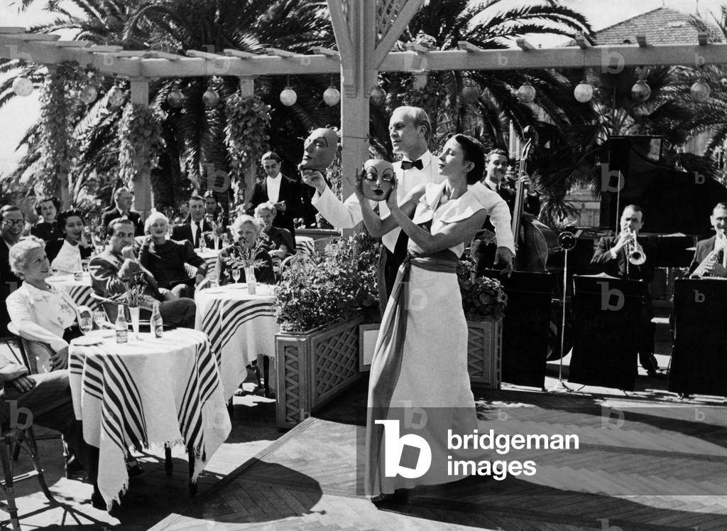 Theatrical, Sanremo, Liguria, Italy, 1930 (b/w photo)