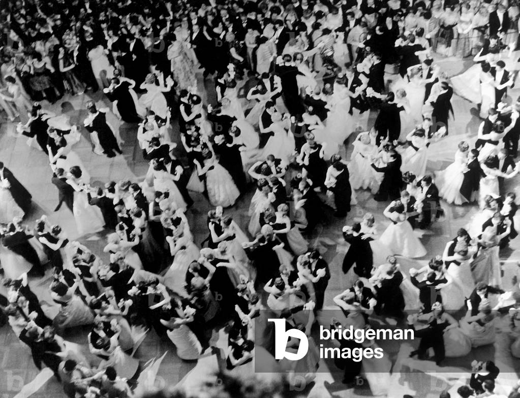 Opera Ball, Vienna, 1970 (b/w photo)