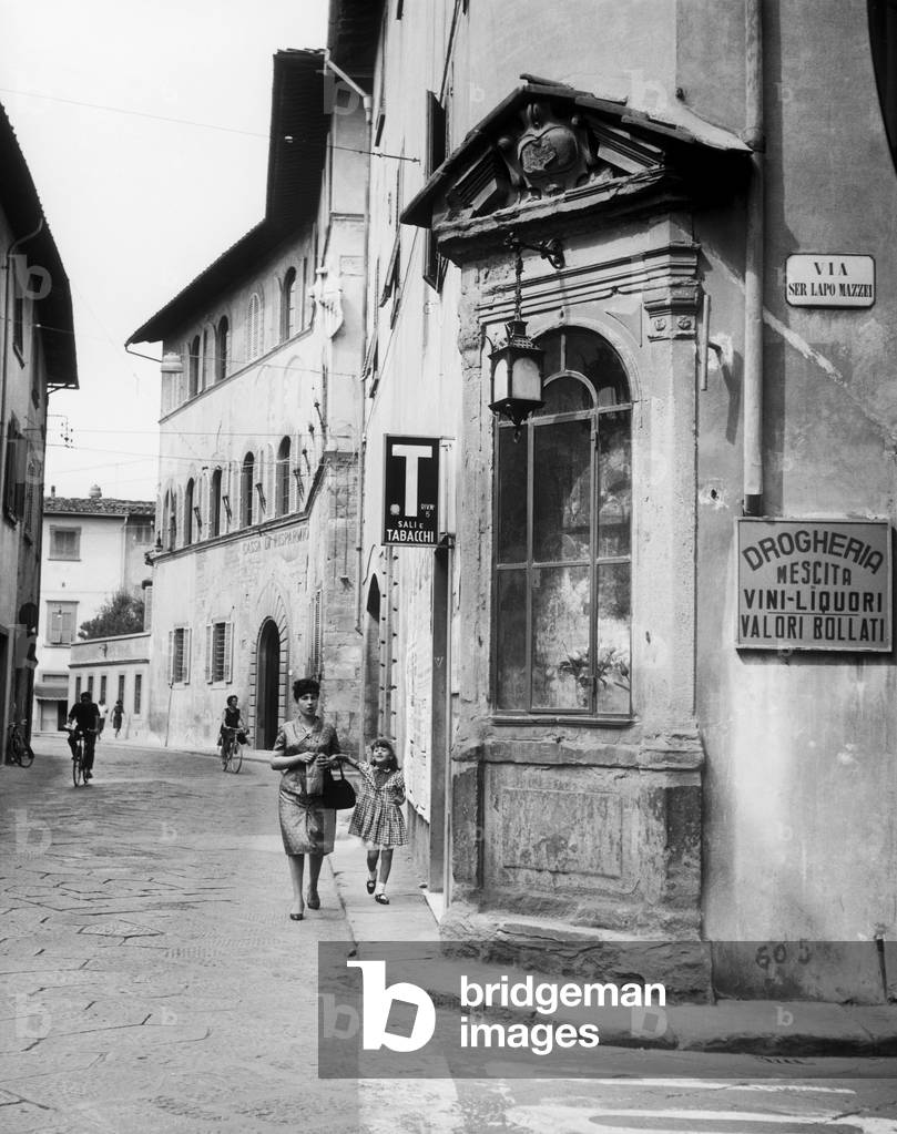 Tabernacle of Niccolò Gerini, Prato, Tuscany, Italy, 1964 (b/w photo)