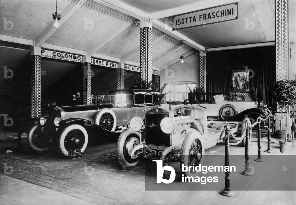 International Motor Show, Isotta Fraschini, Turin, Piedmont, Italy, 1910-20 (b/w photo)