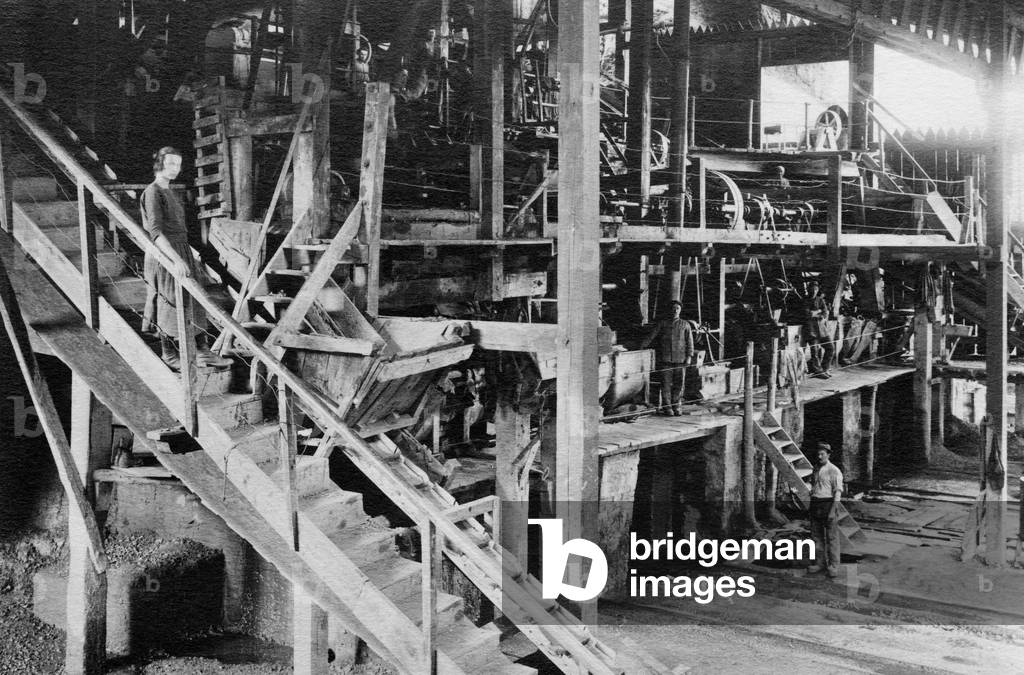 Italy, Tuscany, Boccheggiano Mine, 1920 (b/w photo)