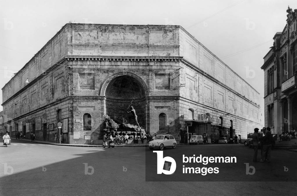 Norman Castle, Catanzaro, Calabria, Italy, 1962 (b/w photo)