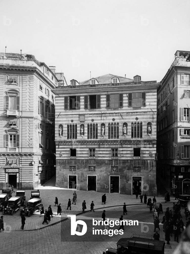 Spinola Palace, Genova, Liguria, Italy, 1930 (b/w photo)