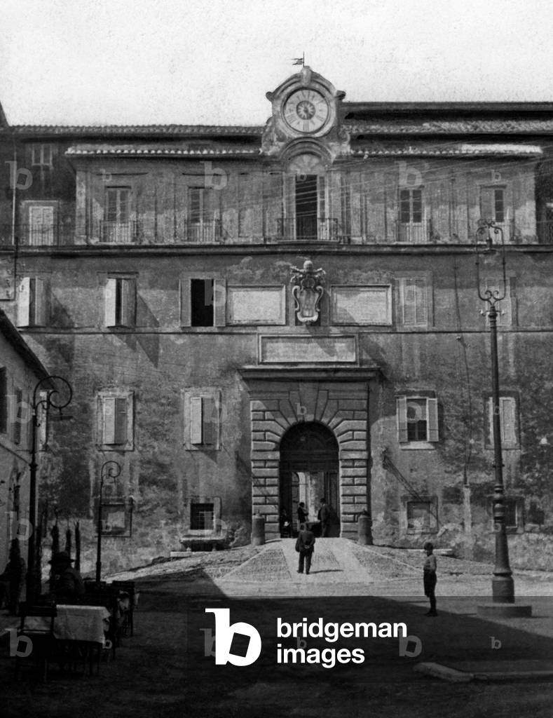 Pontifical Palace, gandolfo castel, 1900 (b/w photo)