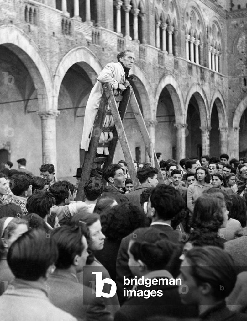 Pavia Charterhouse, Italy, April 1947 (b/w photo)