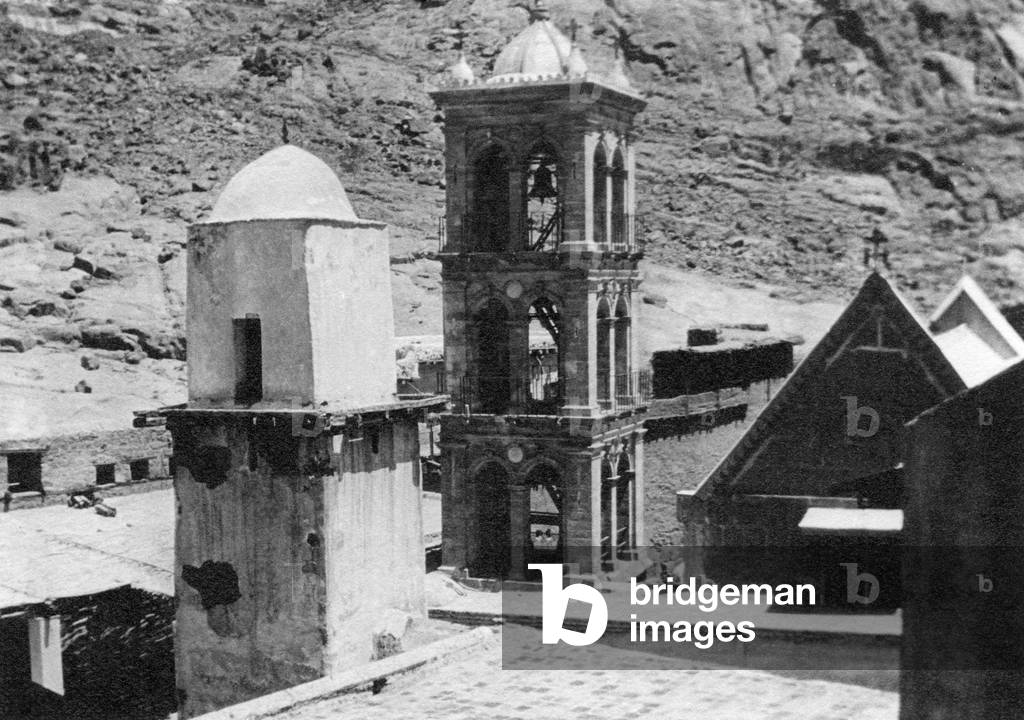 Mount Sinai, Saint Catherine'S Monastery, 1913 (b/w photo)