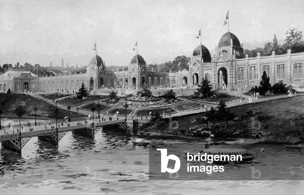 Building of Railways Turin, Piemonte, Italy, 1911 (b/w photo)