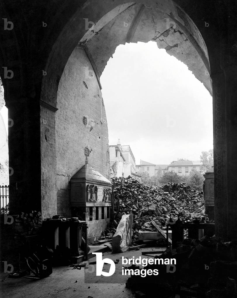 Milan, Santa Maria delle Grazie, Second World War, 1939-45 (b/w photo)