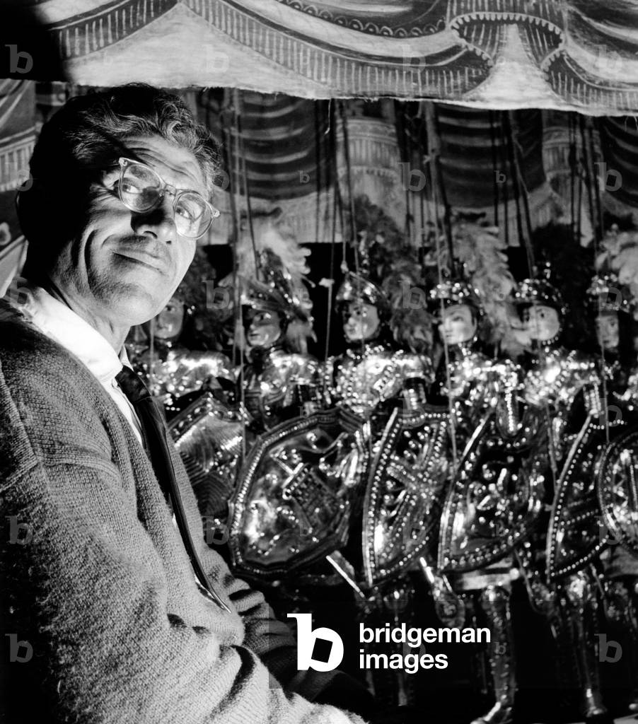 Italy, Sicily, Palermo, Portrait of Puparo, 1966 (b/w photo)