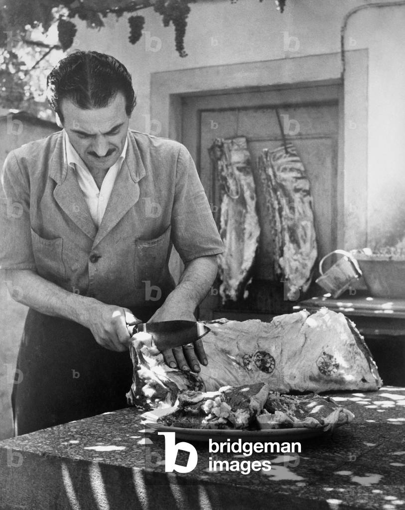 Il Troia Restaurant, Florence, 1956 (b/w photo)