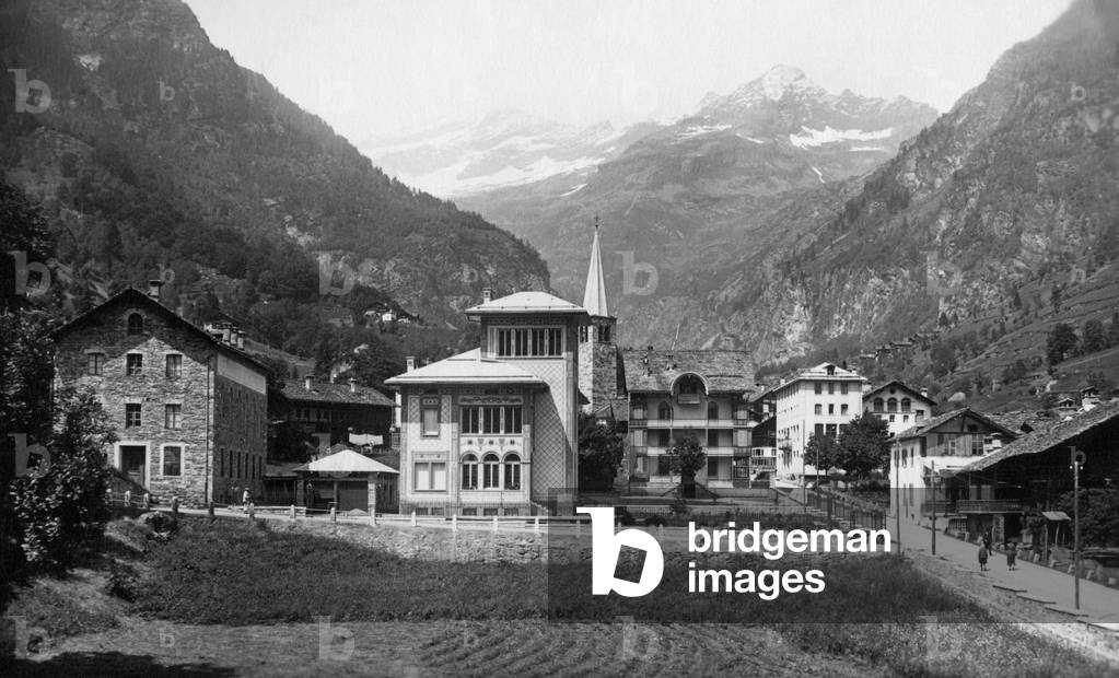 Alagna Sesia, Piemonte, Italy, 1930 (b/w photo)
