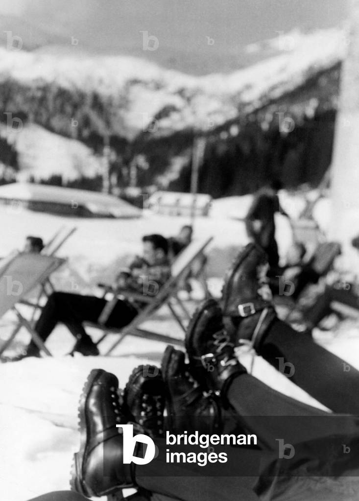 Italy, Madonna Di Campiglio, 1955 (b/w photo)
