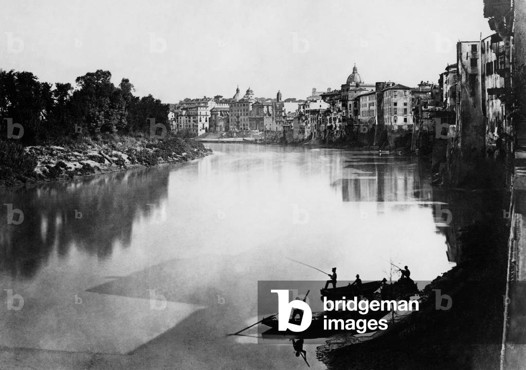Porto di Ripetta, 1860 (b/w photo)