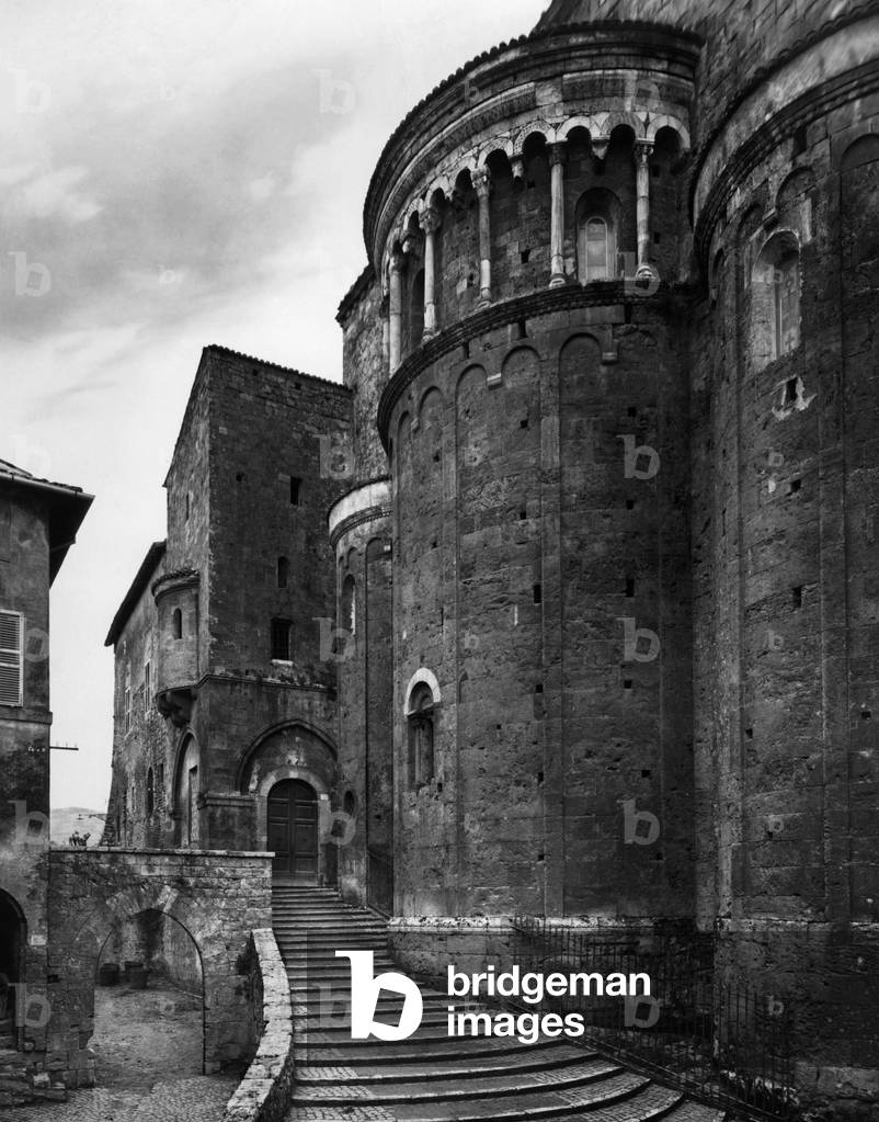 Cathedral of Saint Mary, Anagni, Lazio, Italy 1910-20 (b/w photo)