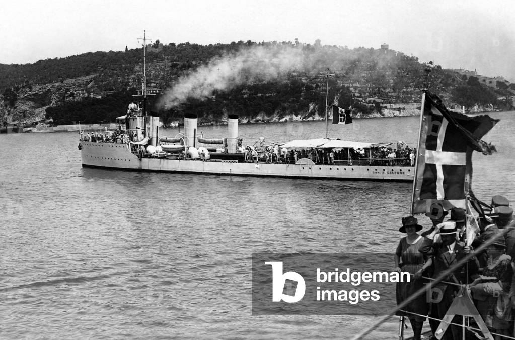 Generale Cantore Destroyer, La Spezia, Italy, 1922 (b/w photo)