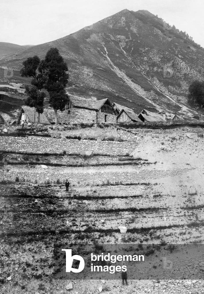 Italy, Piemonte, Vinadio, 1909 (b/w photo)