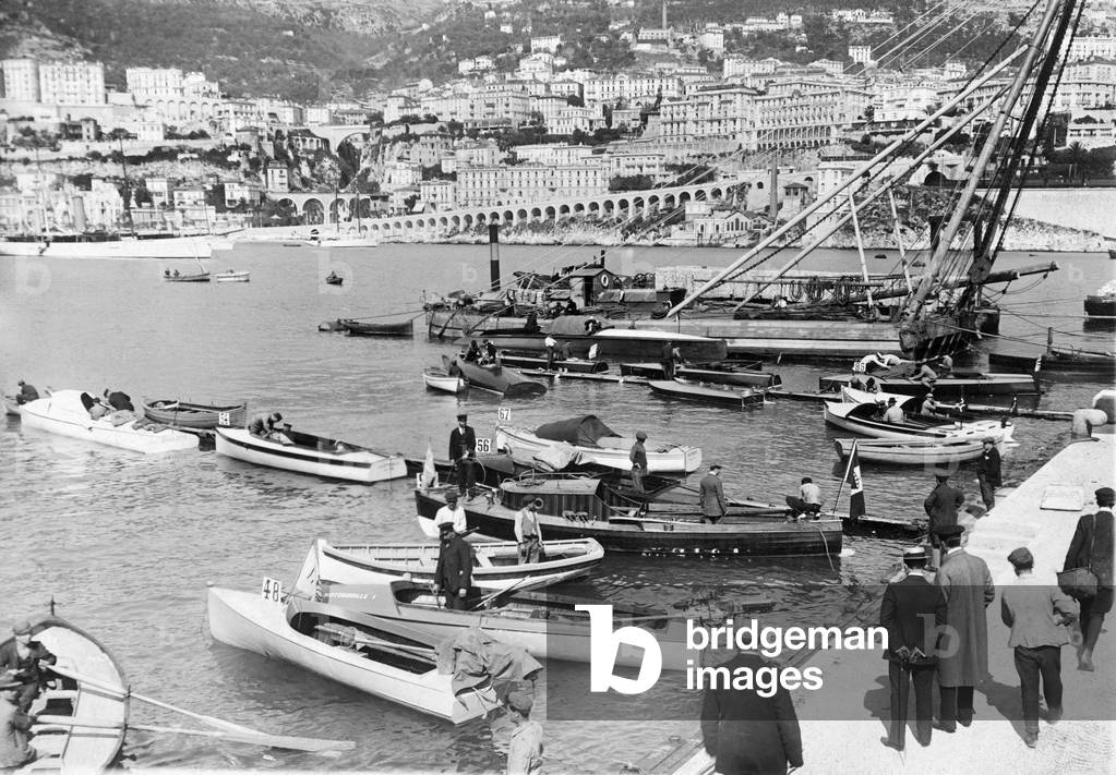 Principality of Monaco, Boat Show, 1900-1910 (b/w photo)