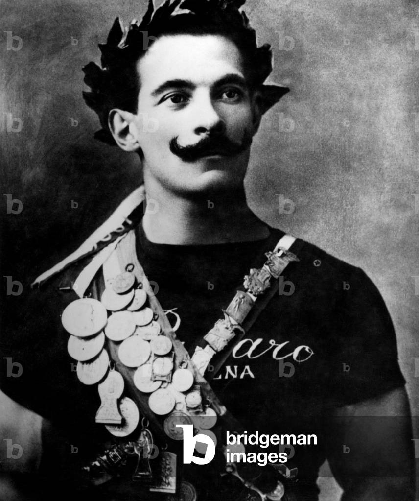 Olympic Champion Alberto Braglia, 1912 (b/w photo)