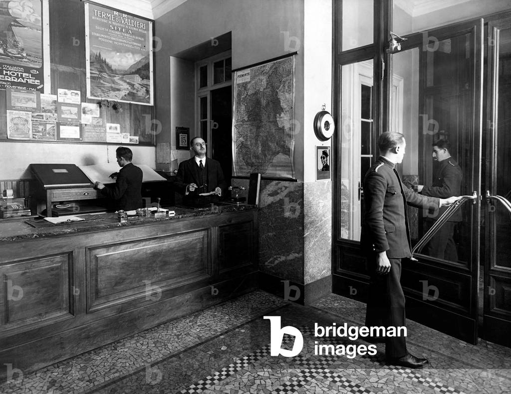Sitea Hotel in Turin, Italy (b/w photo)