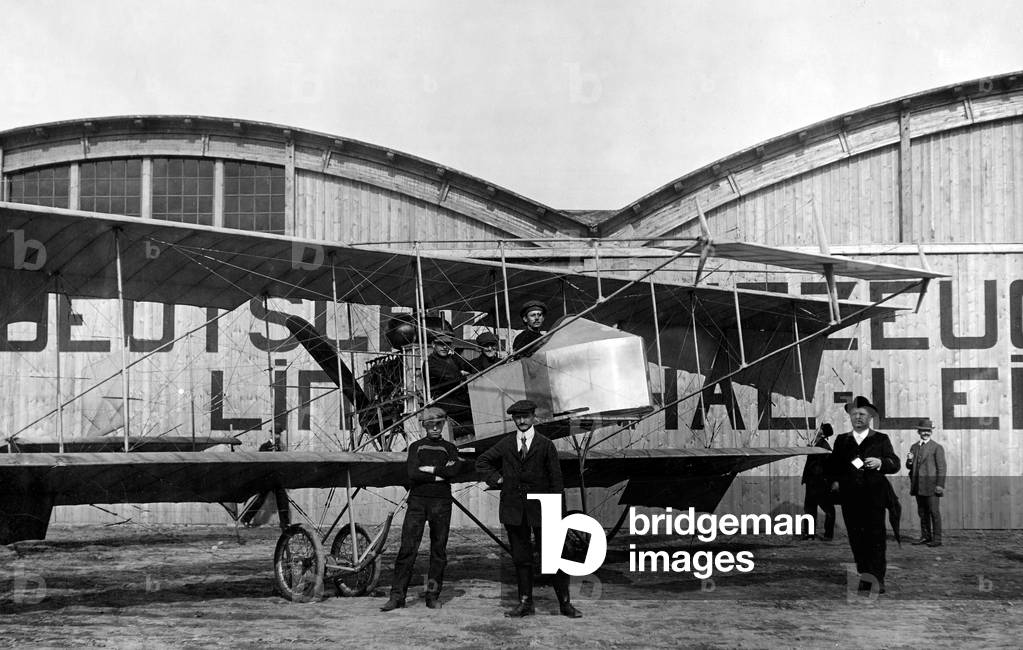 Leipzig, Joseph Sablatnig, Flight World Record, 1911 (b/w photo)