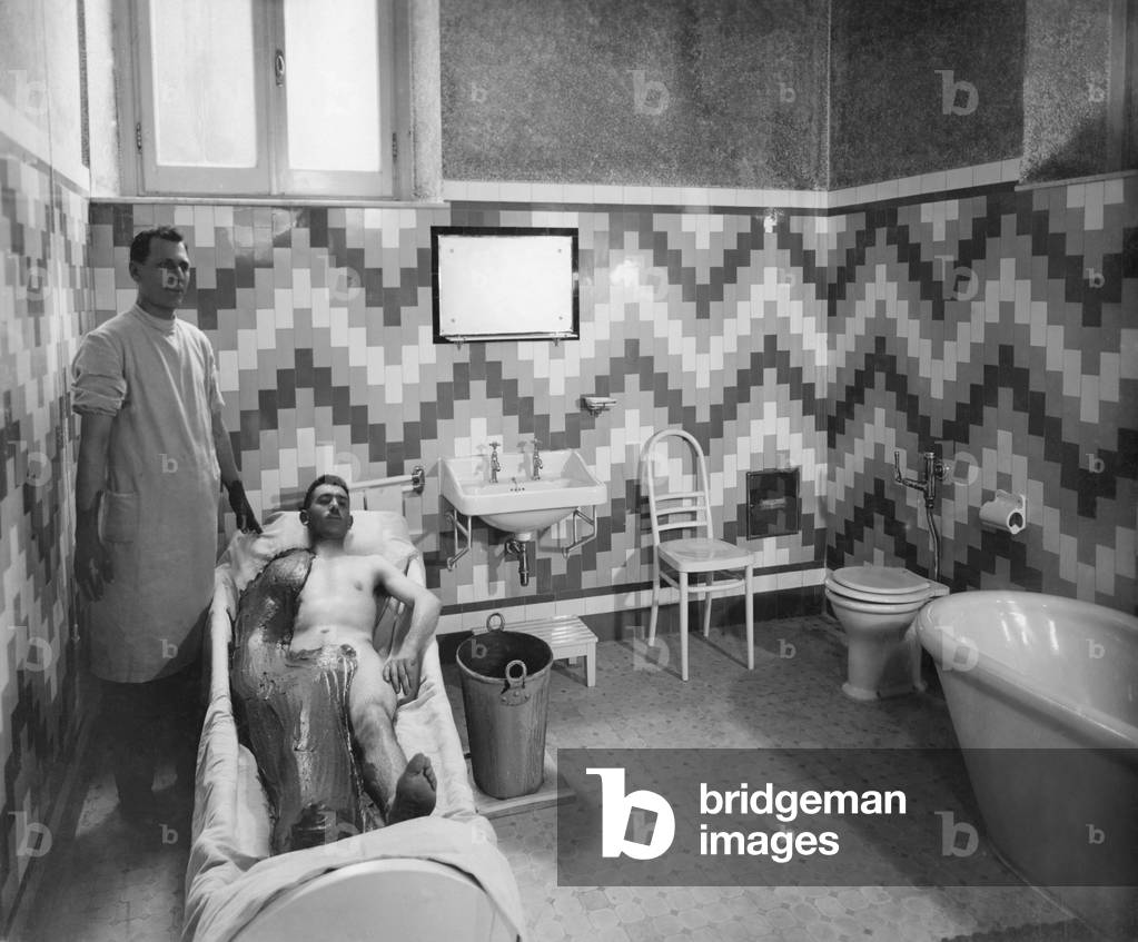 Italy, Piemonte, Acqui Terme, Hot Springs, 1920-1930 (b/w photo)