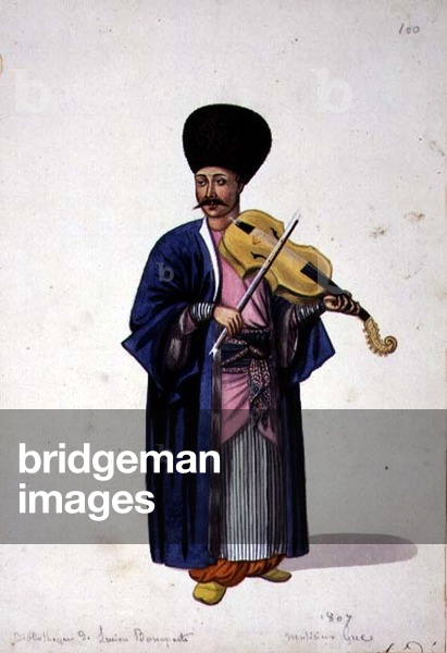 Greek Musician, 1807 (w/c on paper)