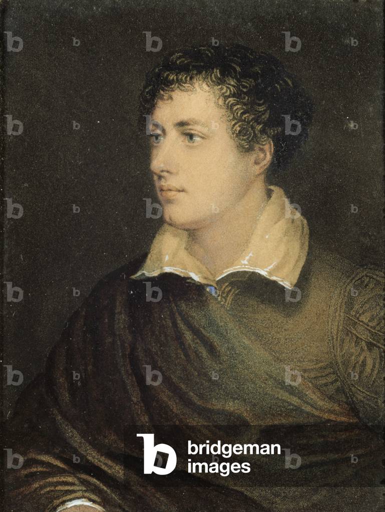 George Gordon, 6th Lord Byron (1788-1824) (coloured print)