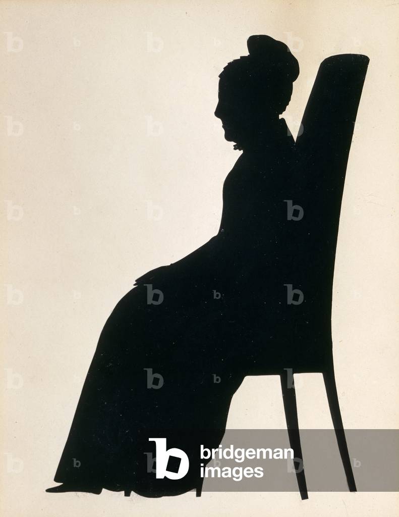 Silhouette of Elizabeth Hanbury Read, as an old lady, 1820s