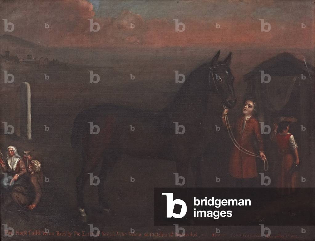 A Horse called 'Wenn', with his Groom and other Figures, at Newmarket