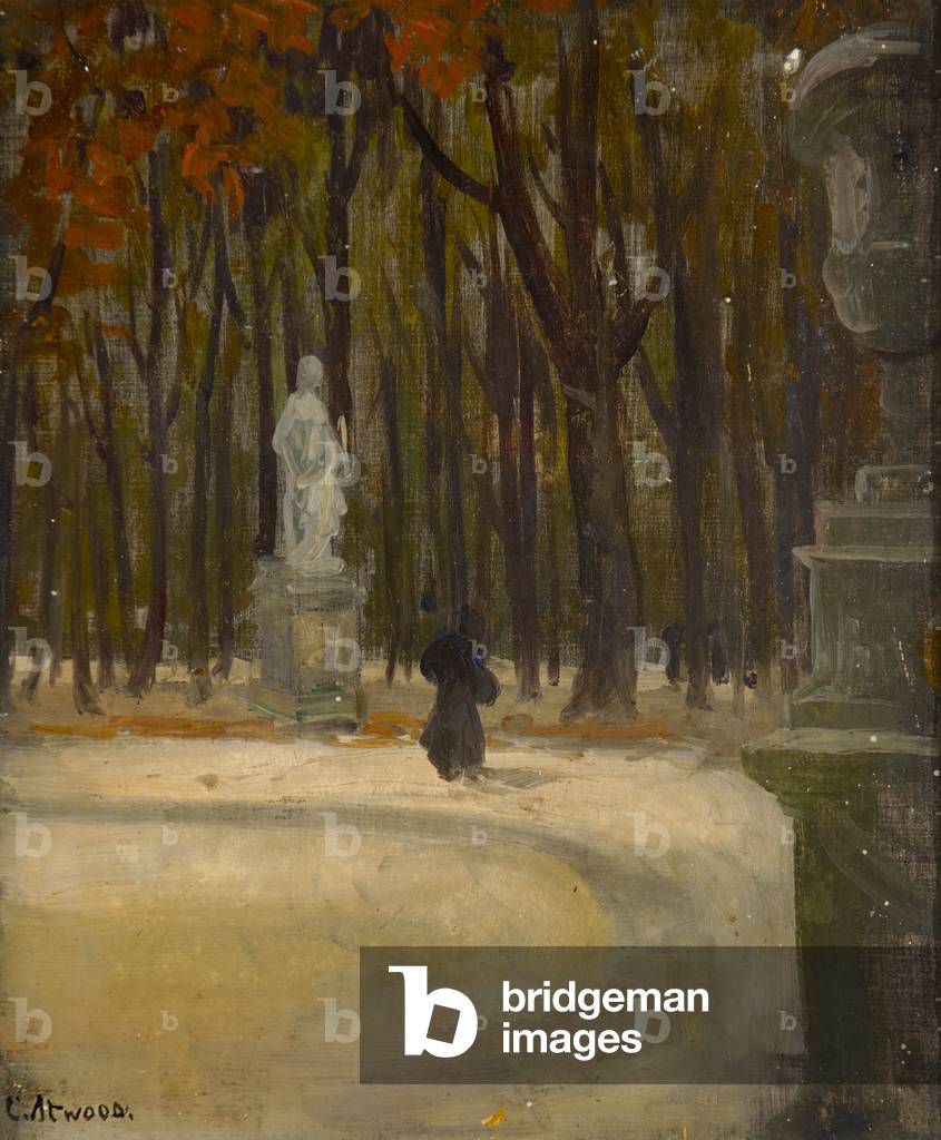 The Luxembourg Gardens, Paris, 1953 (oil on panel)