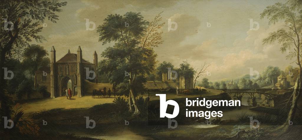 A Gothic Gateway by a River