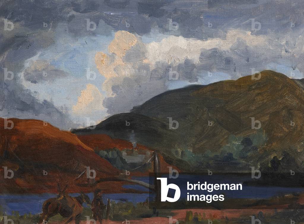 Loch Choire, Sutherland, c.1925 (oil on canvas/artist's board)
