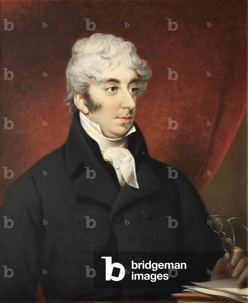 Portrait of Isaac D'Israeli (oil on canvas)