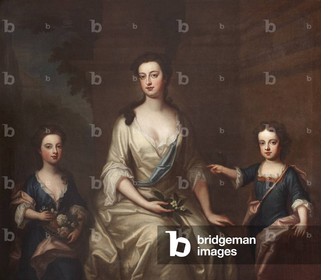 Elizabeth Felton, Countess of Bristol (1676-1741), with her Children Lady Henrietta Hervey (1703-1712) and her Twin Brother Lord Charles Hervey (1703-1786)