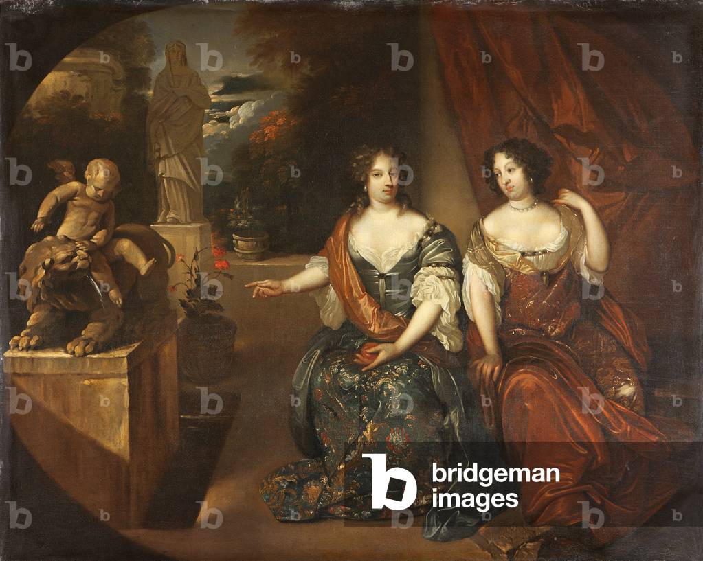 Princesses Albertina Agnes (1634 - 96) and Henrietta Catherine (1637-1708) of Orange-Nassau