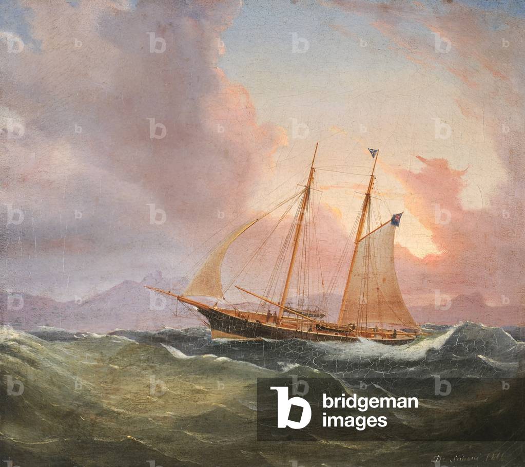 Cutter in a Swell (The Yacht 'Diadem')