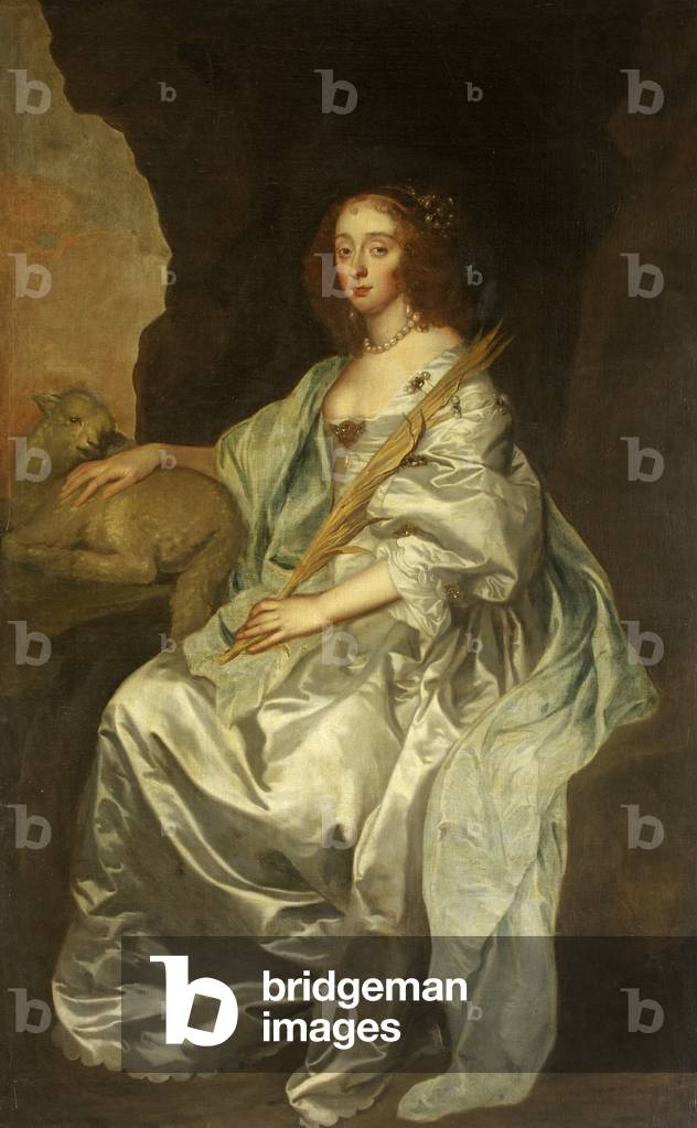 Lady Mary Villiers, Lady Herbert and later Duchess of Lennox and Richmond (1622-1685), as St Agnes