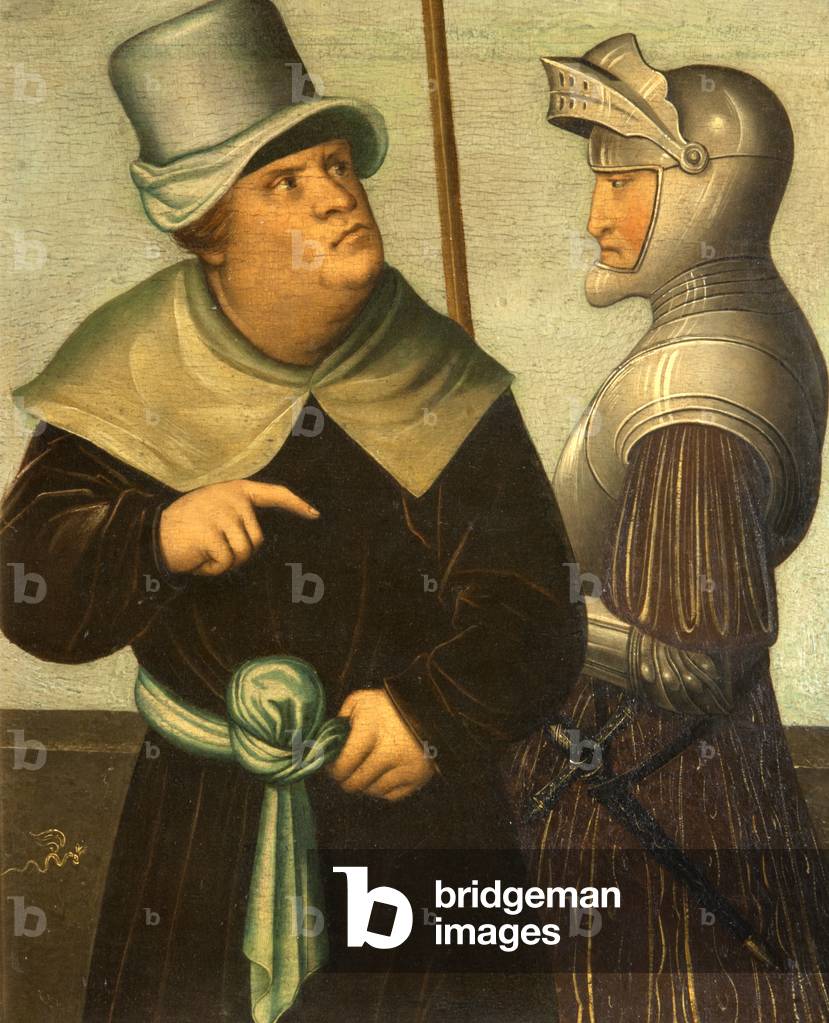 Martin Luther (1483-1546) leaving Augsberg under the Protection of his Friend Langemantle