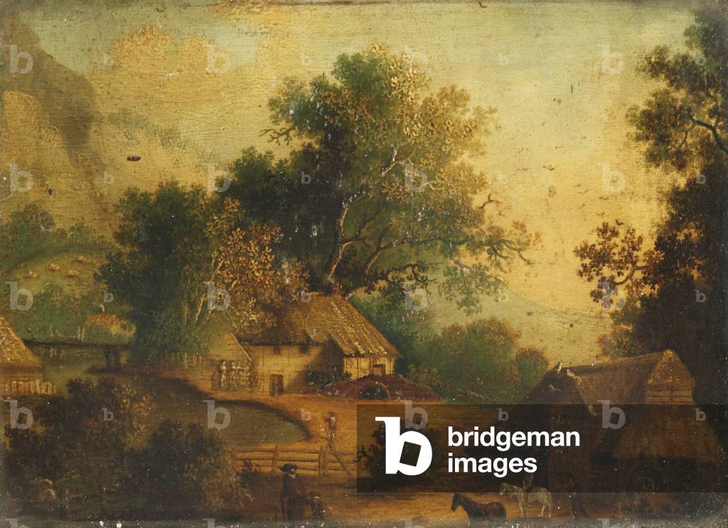 Landscape with Cottages and Horses