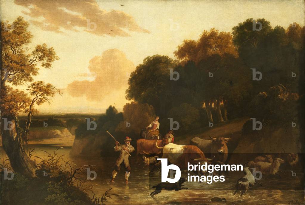 Landscape with Cattle, Sheep and Goats