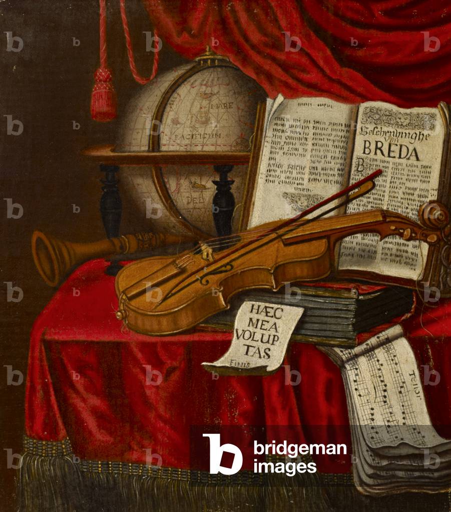 Vanitas Still Life of Musical Instruments