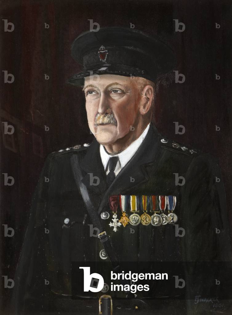 Captain Charles Howard Ensor, County Commandant USC Armagh, 1951 (oil on canvas)