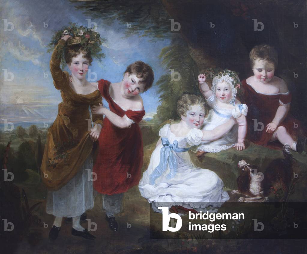 The Children of The Hon. Reverend Henry Cockayne Cust (1780-1861) and Lady Anna Maria Elizabeth Needham (1790-1866) (Anna Marie Cust (1817-1836), Lucy Caroline Cust (1818-1844), Henry Francis Cust (1819- 1894), Robert Needham Cust (1821-1909), Eleanor Katherine Cust (1823-1903)