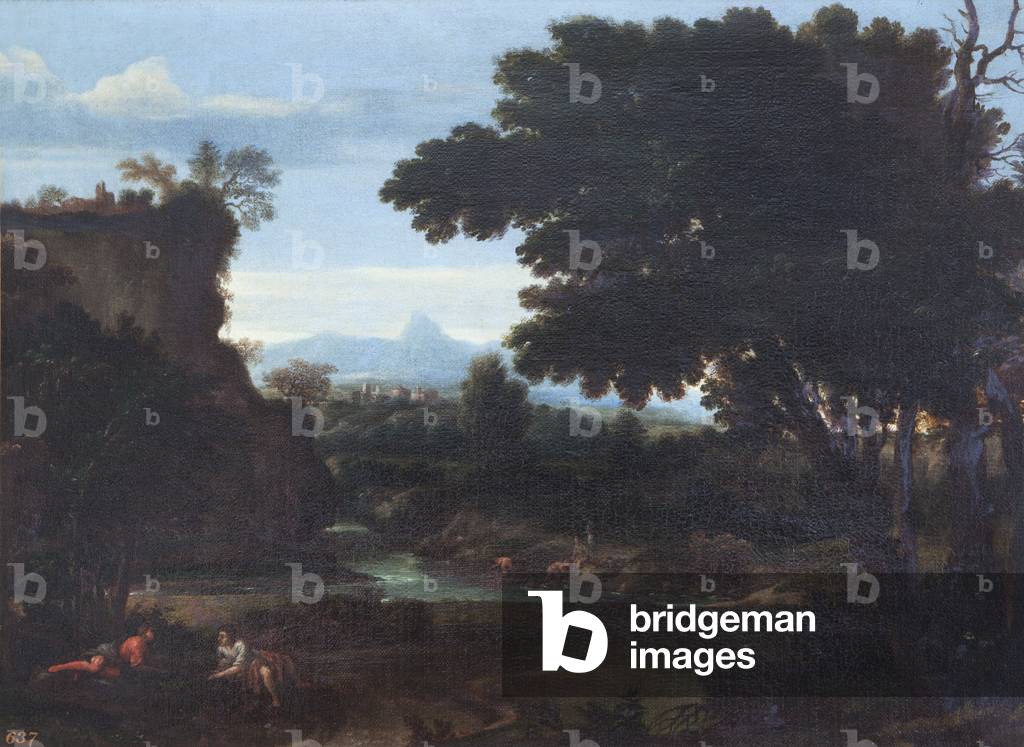 Classical Landscape (oil on canvas)