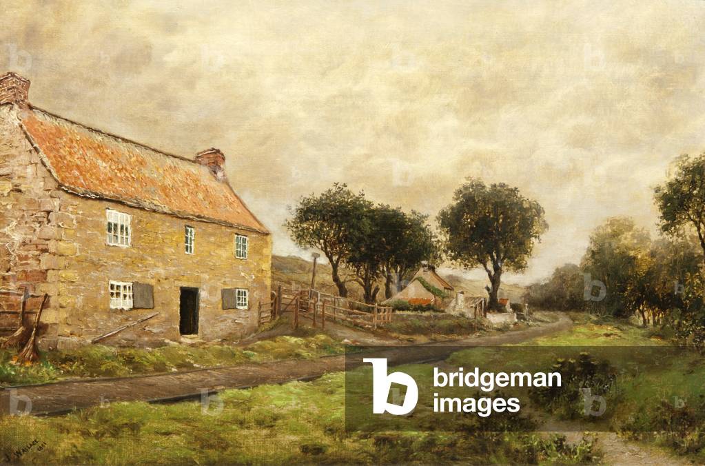 George Stephenson's Birthplace, 1881 (oil on canvas)