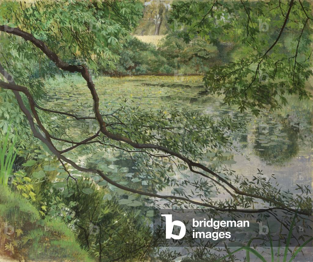 Mrs Barclays Pond, Harborne (oil on canvas)